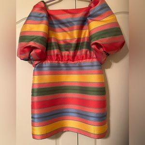 Antonio Melani striped jacquard dress